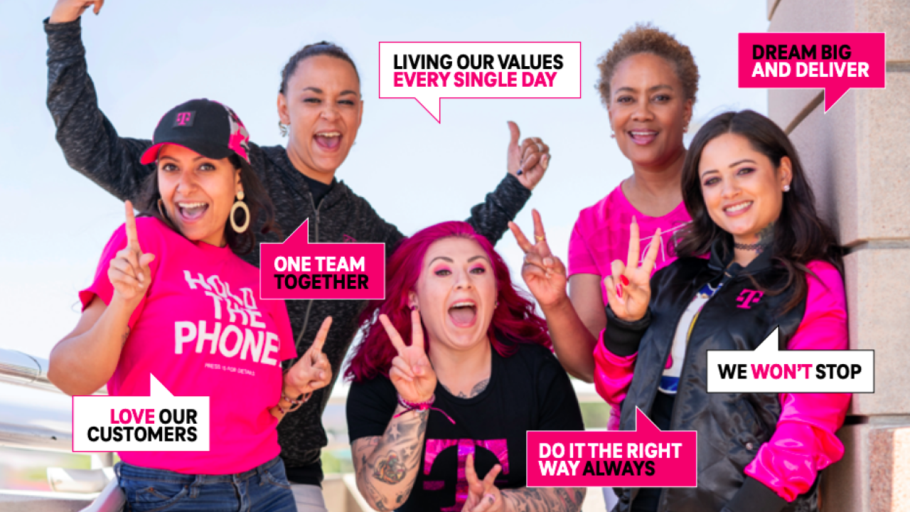 T-Mobile equity in action group shot