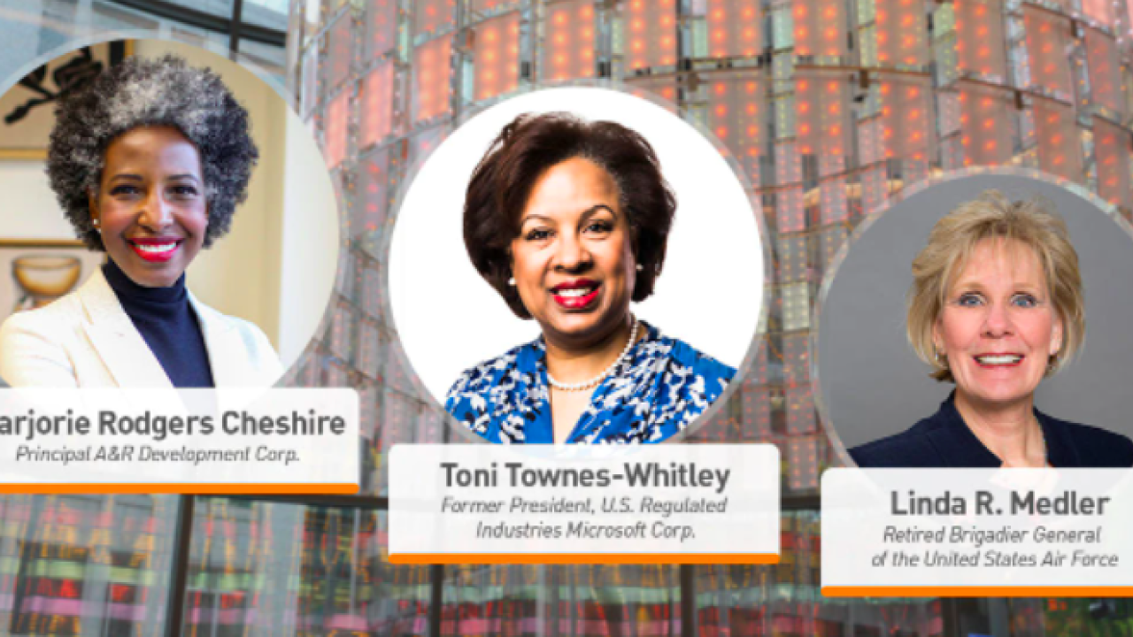 Photos of Marjorie Rodgers Cheshire, Linda R. Medler, and Toni Townes-Whitley