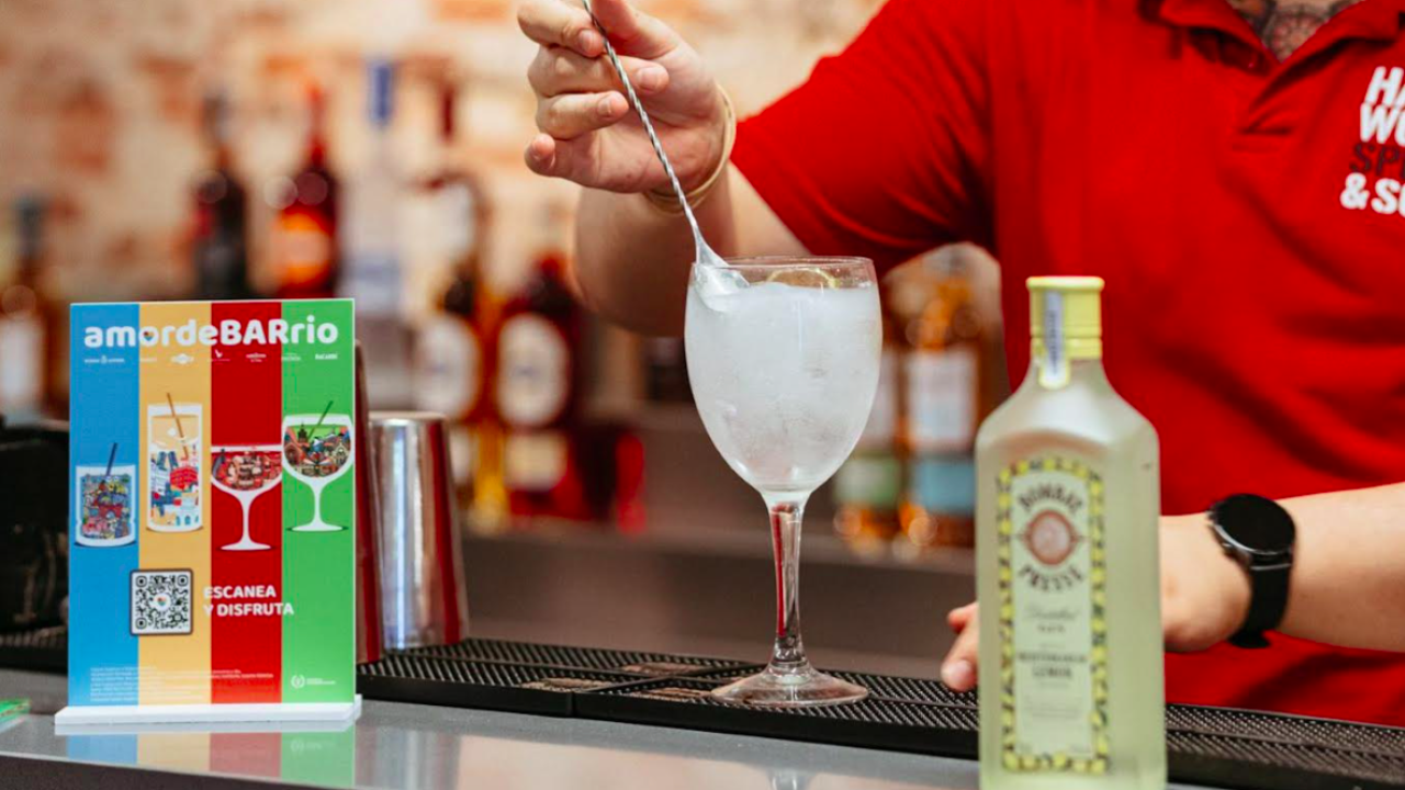 Bartender mixing a drink