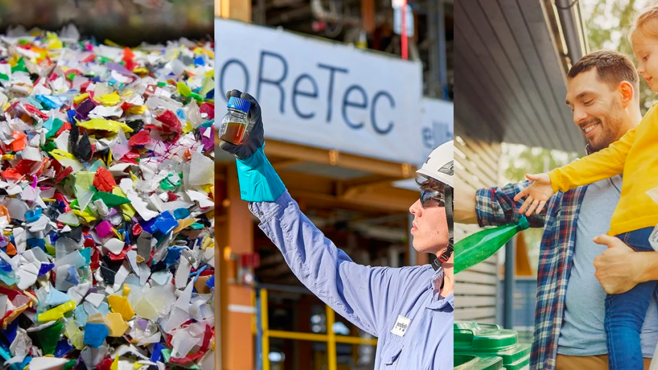a collage of three sustainability photos 