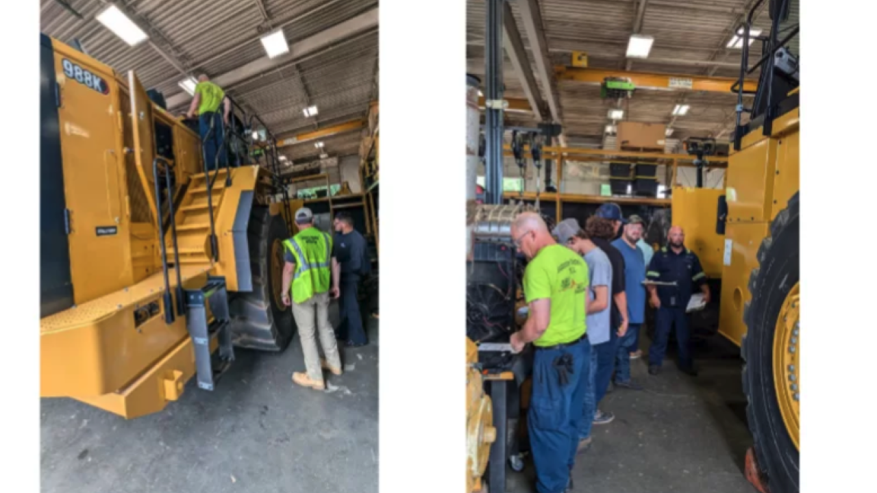 employees doing equipment specific training