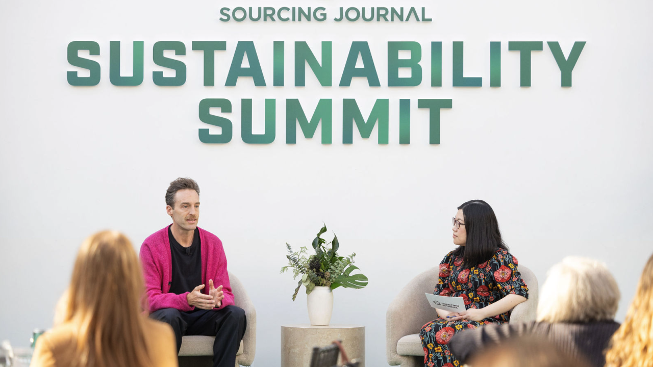 Chris Marshall, director of transparency and accountability in discussion with Sourcing Journal sourcing and labor editor Jasmin Malik Chua. Credit Katie Jones