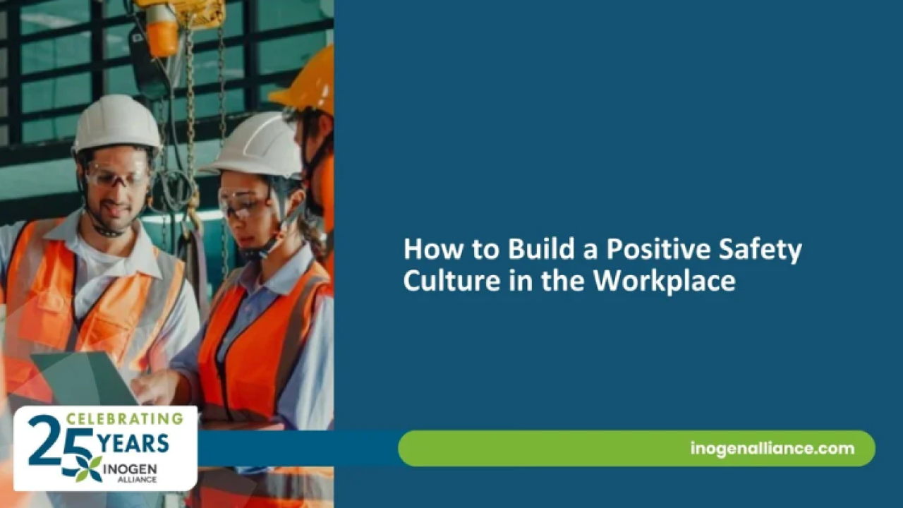 Safety workers in PPE looking at a laptop screen. Half of the header image shows the blog title.