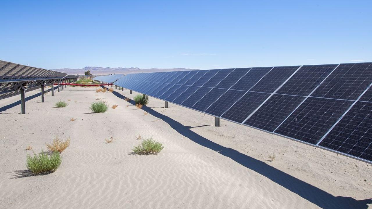 SCE's Sheep Creek Community Solar Farm near the high desert city of Adelanto.