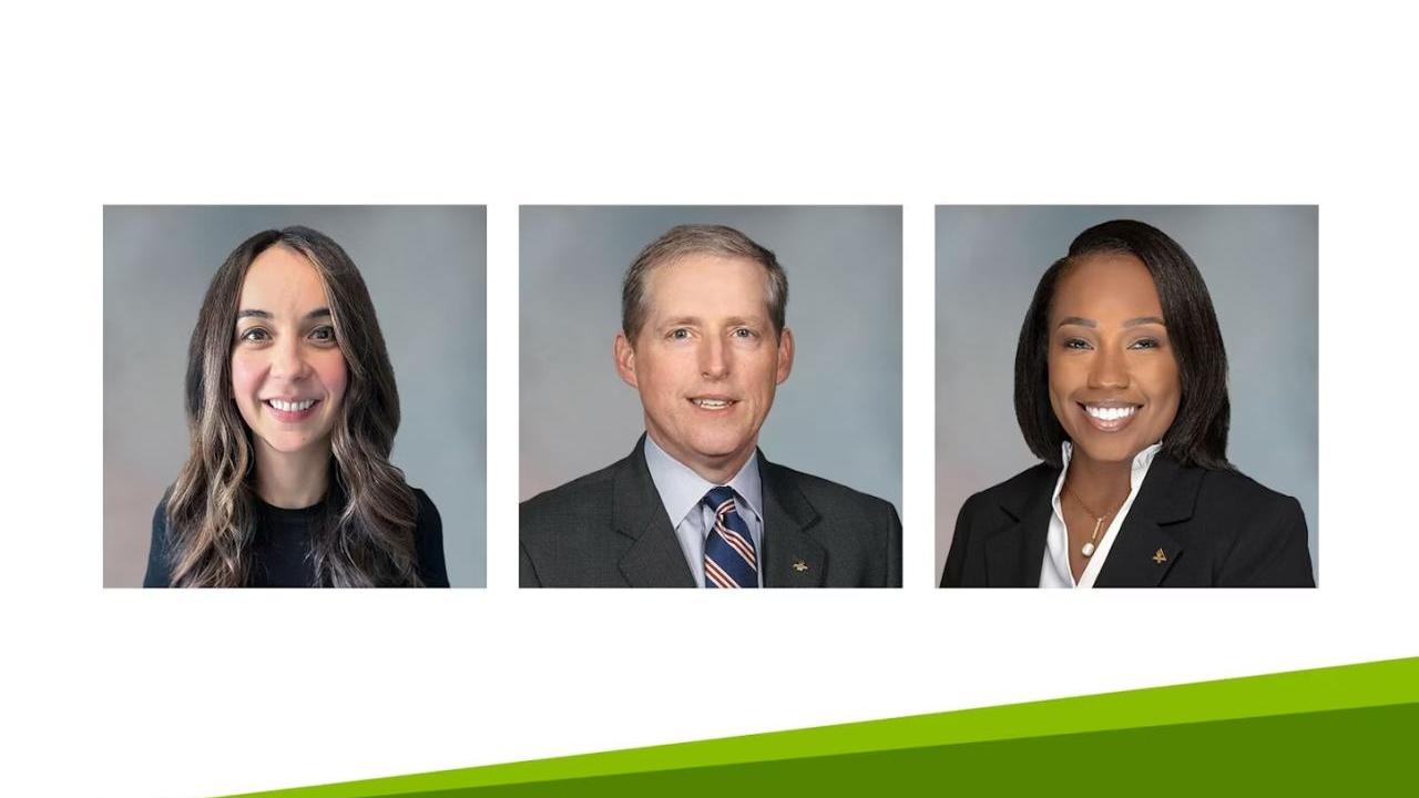 Headshots of Monica Gross Lopez, Hinton Taylor, and Janel Taylor