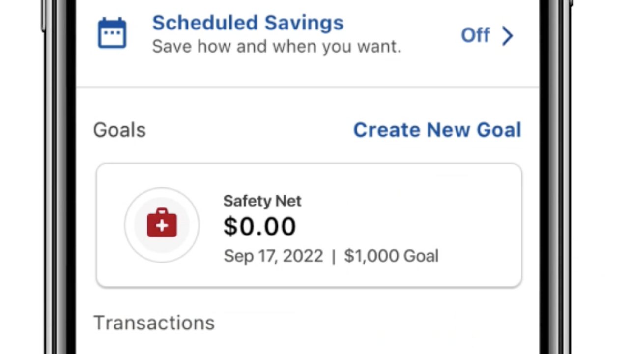 Image of a cell phone with the Smart Savings app on the screen