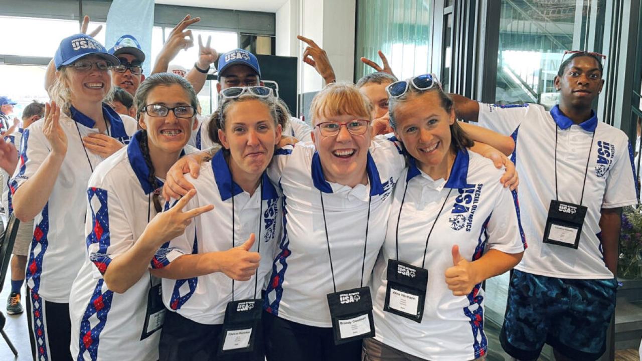 HanesBrands Team shown at the Special Olympics.