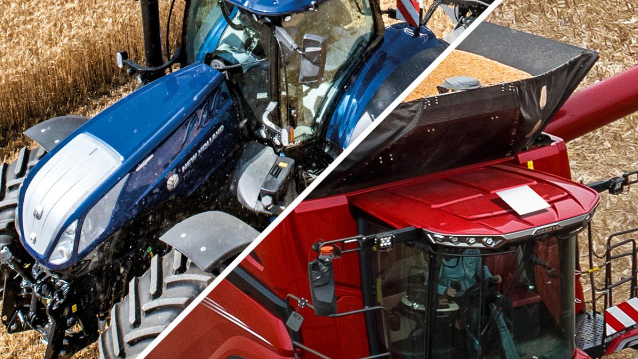 2 different pieces of farm machinery 