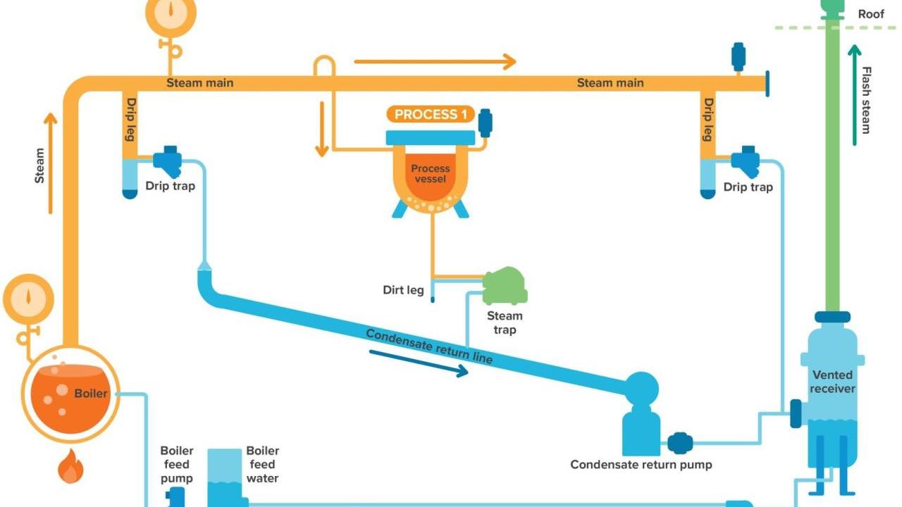 Illustration of steam process