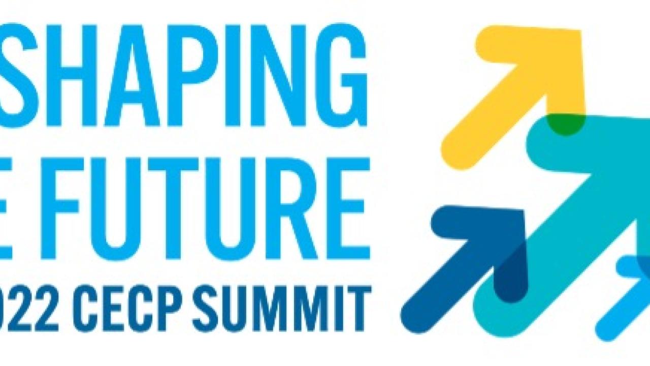 "SHAPING THE FUTURE 2022 CECP SUMMIT" with CECP logo