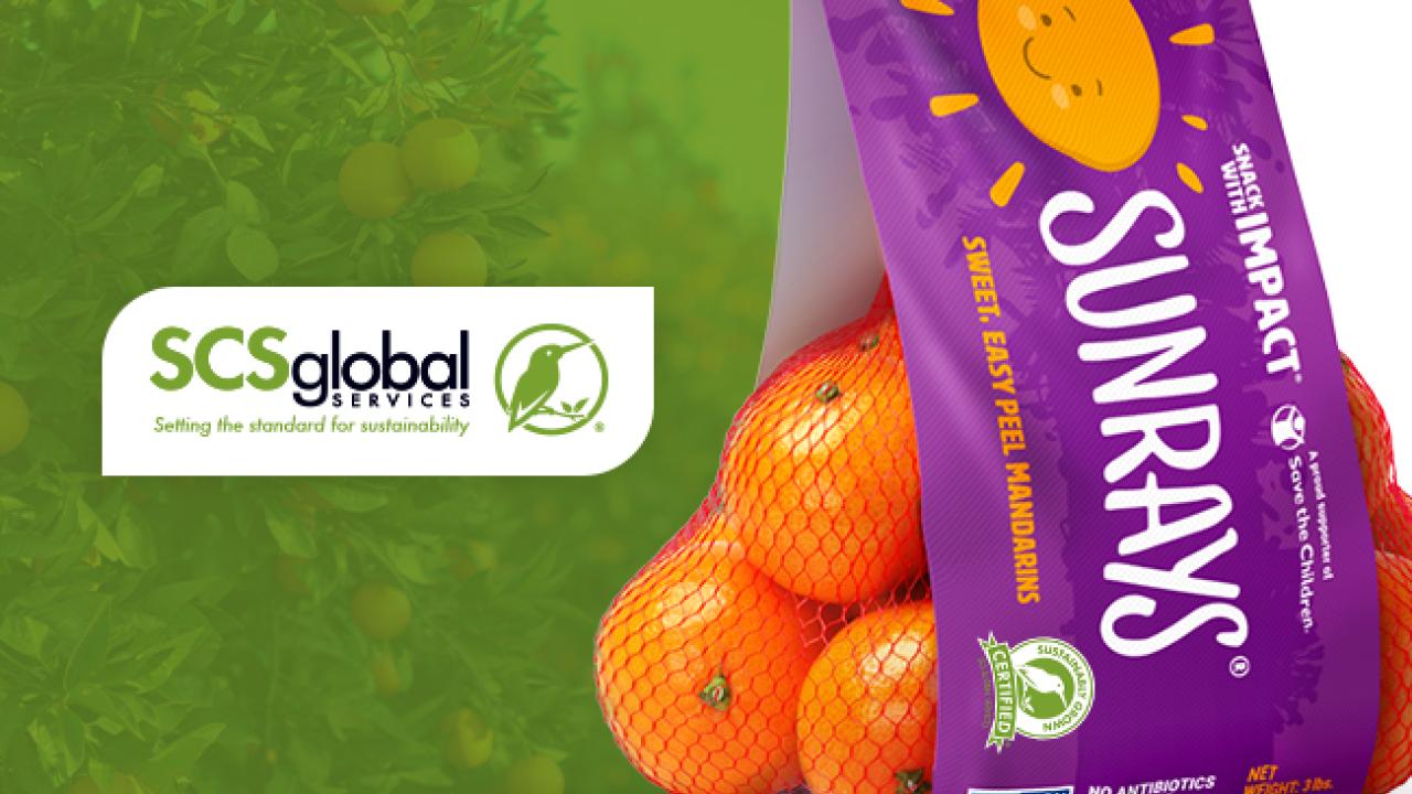 Jac Vandenberg Introduces the World’s First SCS Sustainably Grown® Certified Mandarins to the United States Market 
