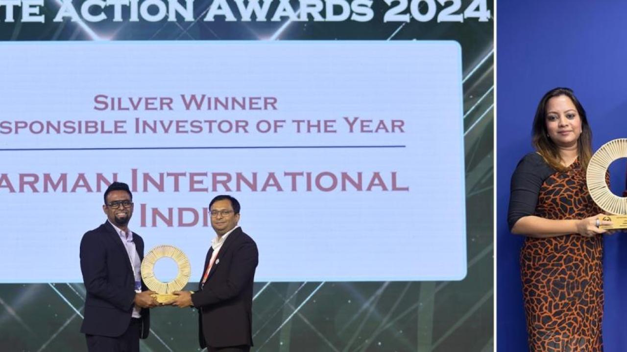 HARMAN International India, Silver Winner, Responsible Investor of the year.