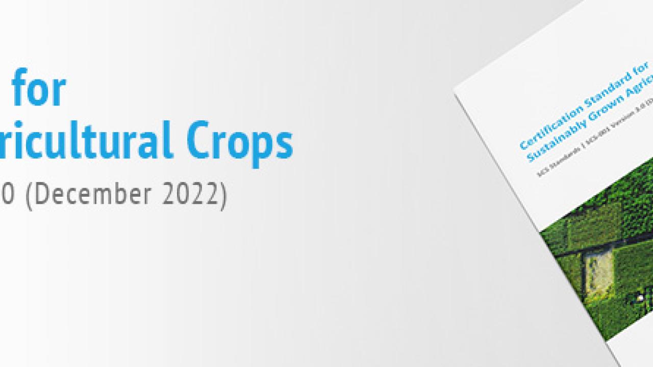 Sustainably Grown Standard from SCS Standards