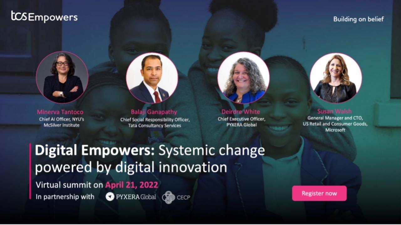 Digital Empowers: Systemic change powered by digital innovation virtual summit on April 21, 2022