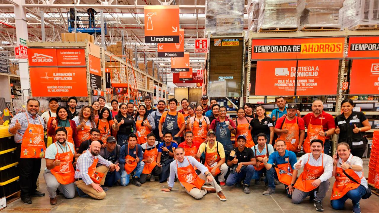 The Home Depot Acapulco team shown in the front of the store.