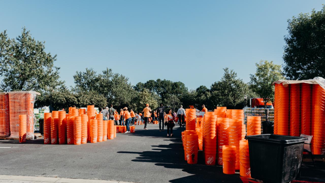 The Home Depot relief efforts underway for Hurricane victims.
