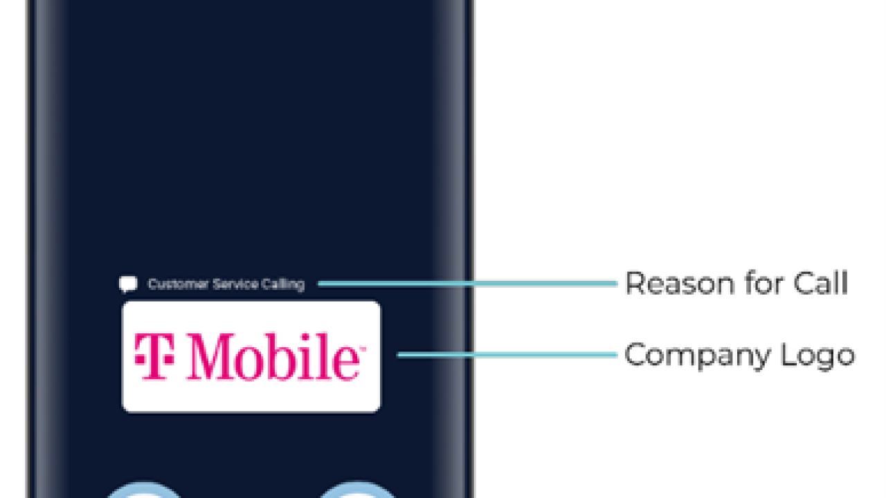 Cell phone with T-Mobile's branded caller ID display on the screen