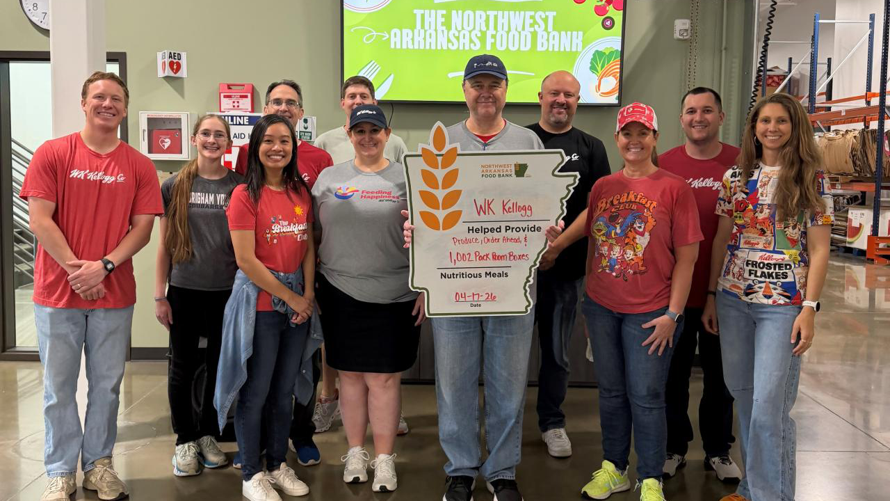 A team from Lancaster volunteering at The Northwest Arkansas Food Bank