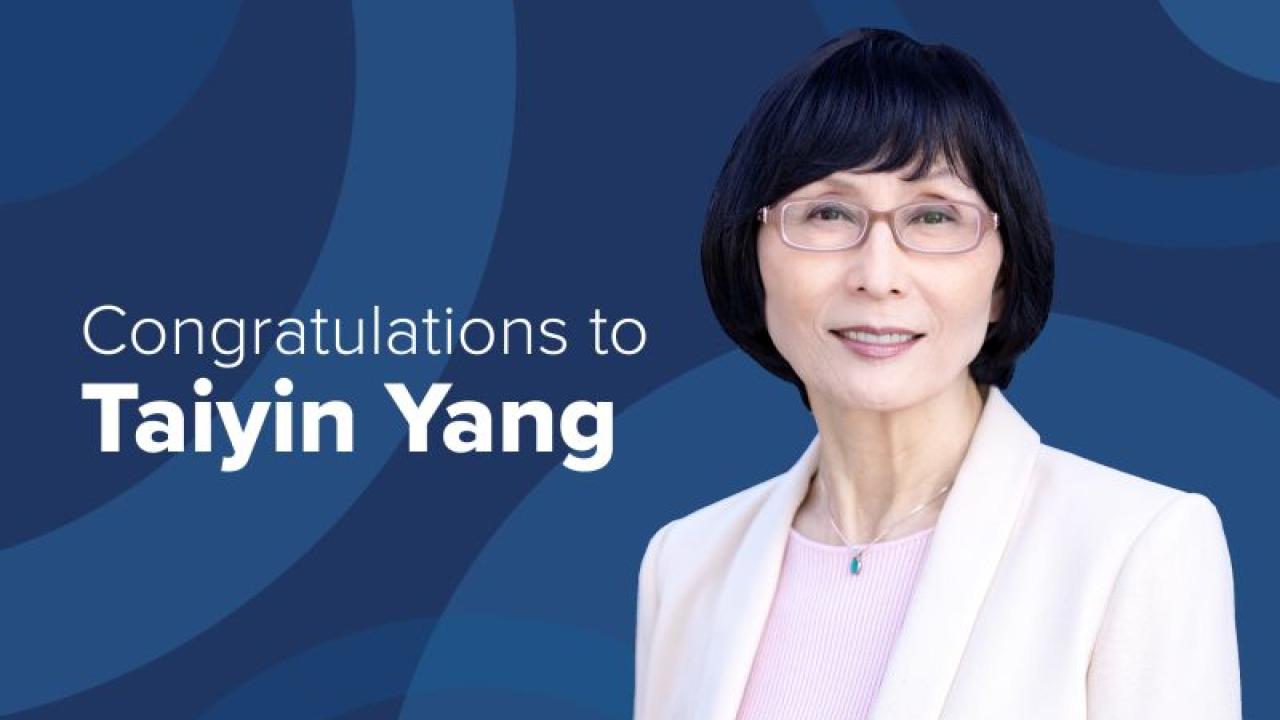 profile of Taiyin Yang with quote "Congratulations to Taiyin Yang"