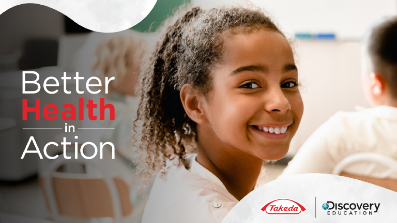 "Better Health in Action" with image of child smiling