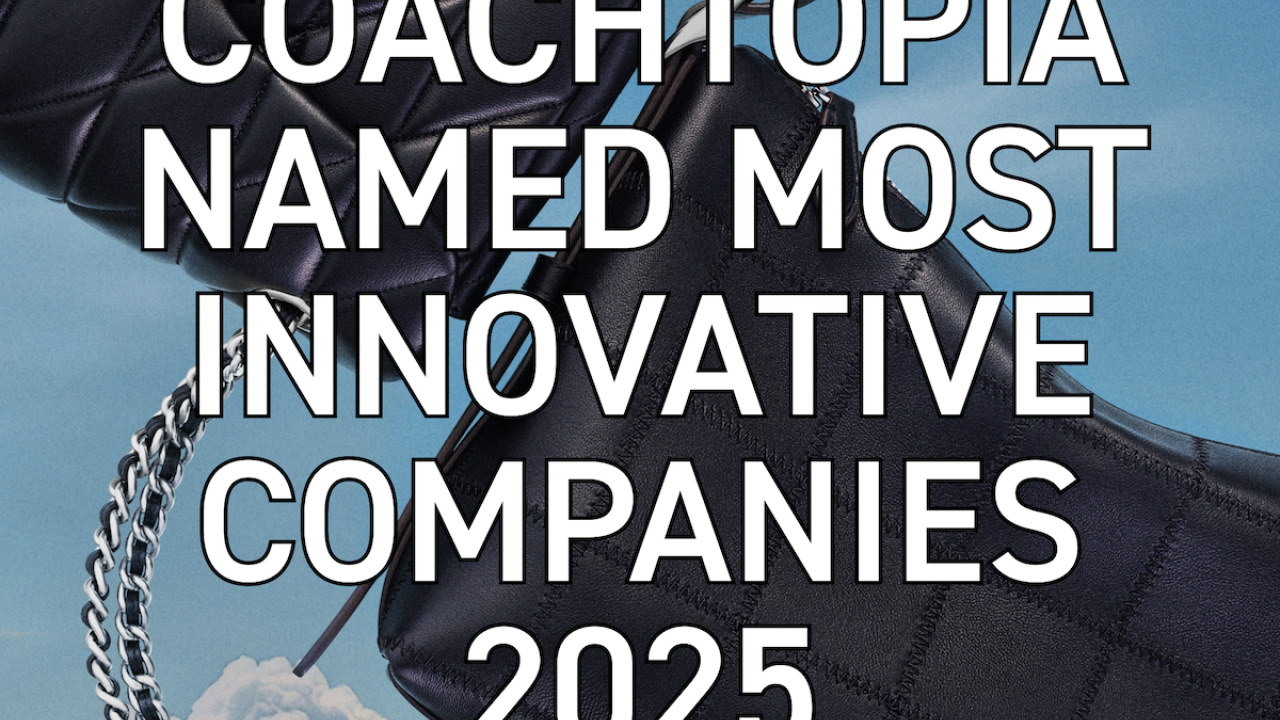 coach bags in clouds with fast company logo