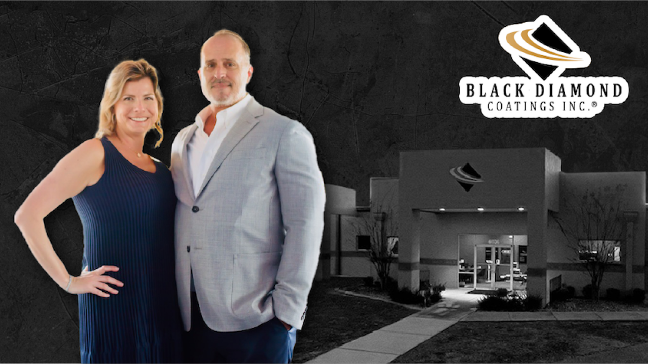 David Warren, founder of Black Diamond coatings shown with his wife.
