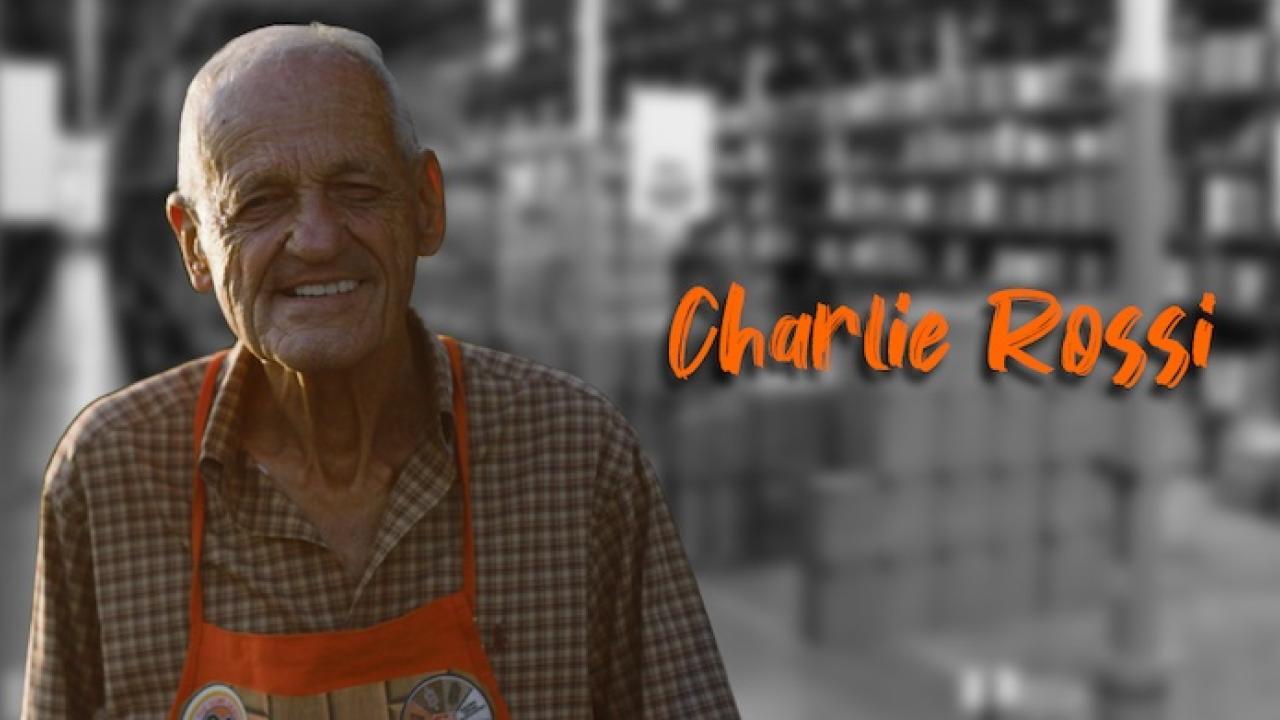 Photo of Charlie Rossi wearing his Orange Apron.