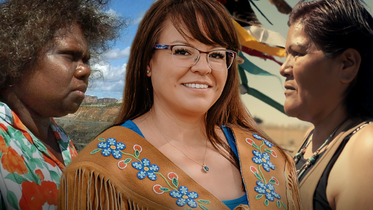 Pictured (from the left) Yvonne Margarula; Sharleen Gale; Dorece Sam