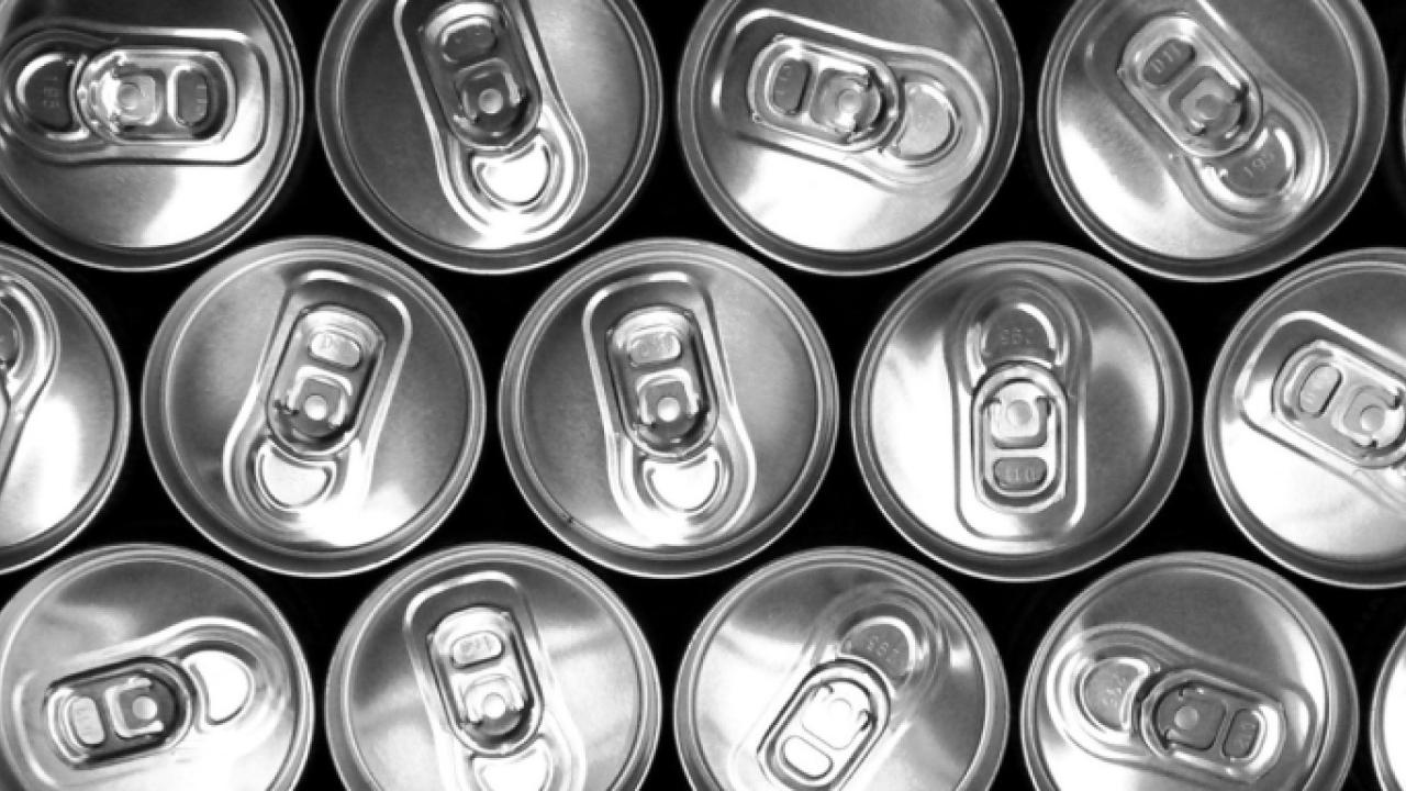 close up of a group of tin can pop-tops