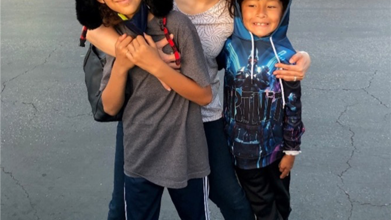 Tomomi Glover and her 2 children