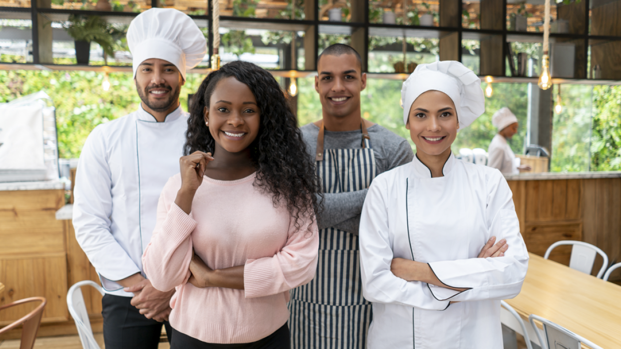 Diverse culinary staff