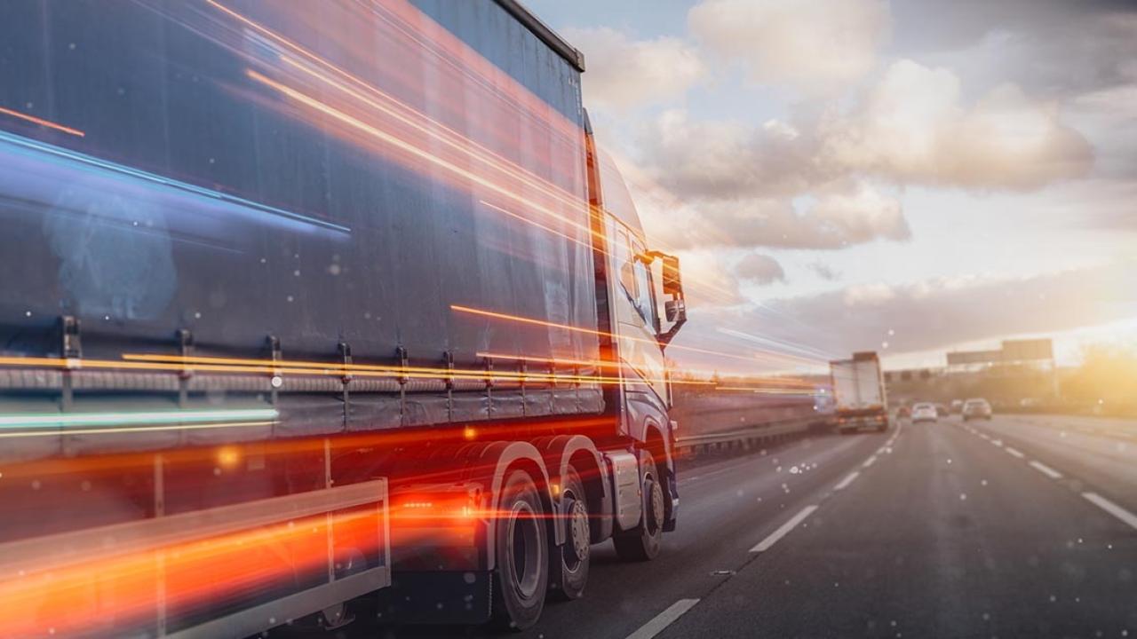 A truck on the road 