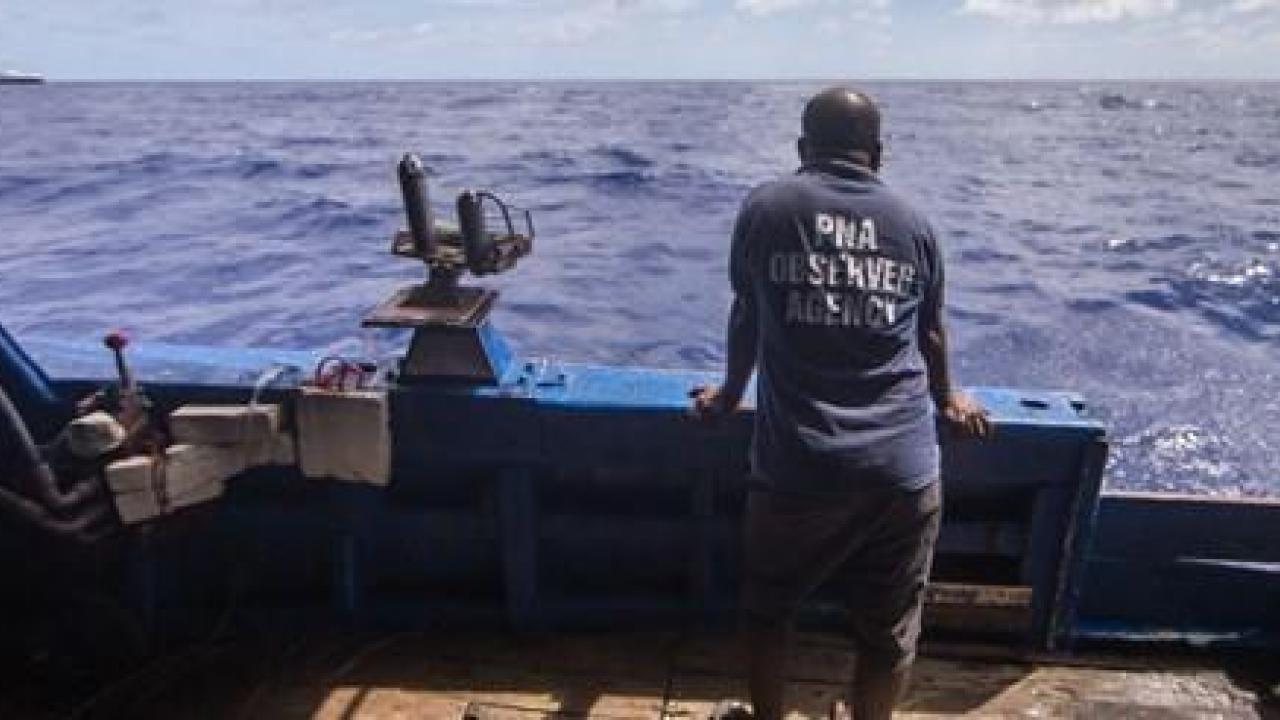 Person monitoring commercial fishing on longline tuna vessels.