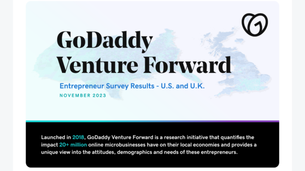 GoDaddy Venture Forward Entrepreneur Survey Results.