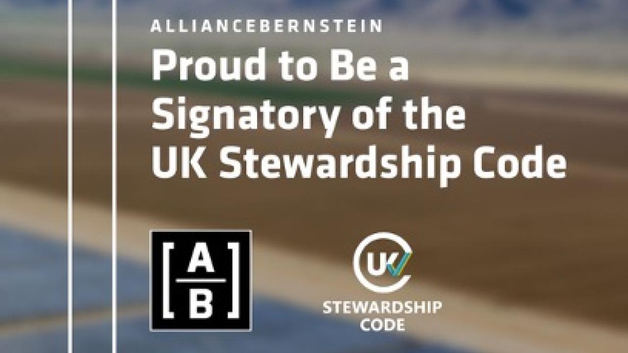 "Proud to Be a Signatory of the UK Stewardship Code"