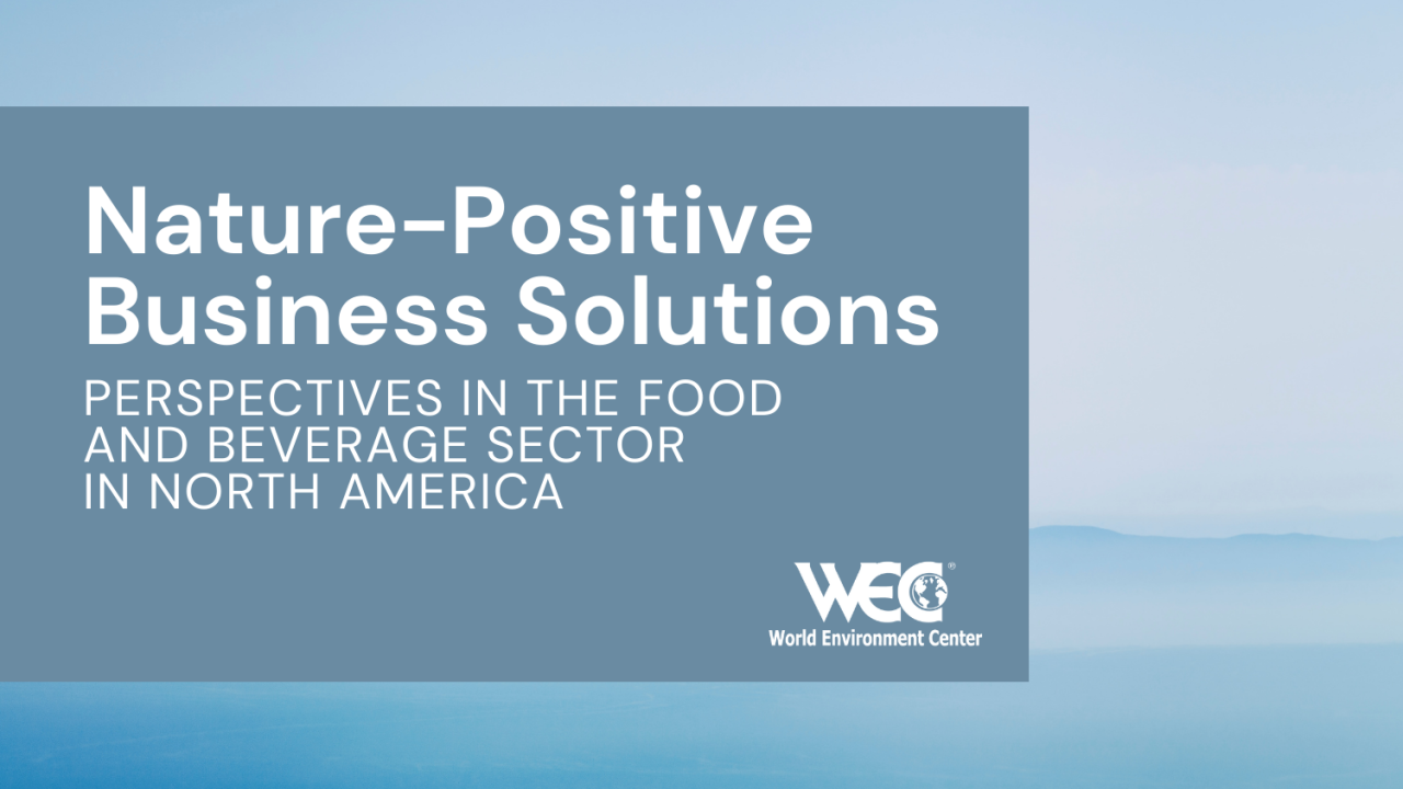 card reading, "Nature-Positive Business Solutions: Perspectives in the Food and Beverage Sector in North America"