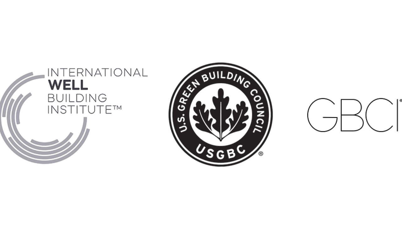 IWBI, USGBC, GBCI logos