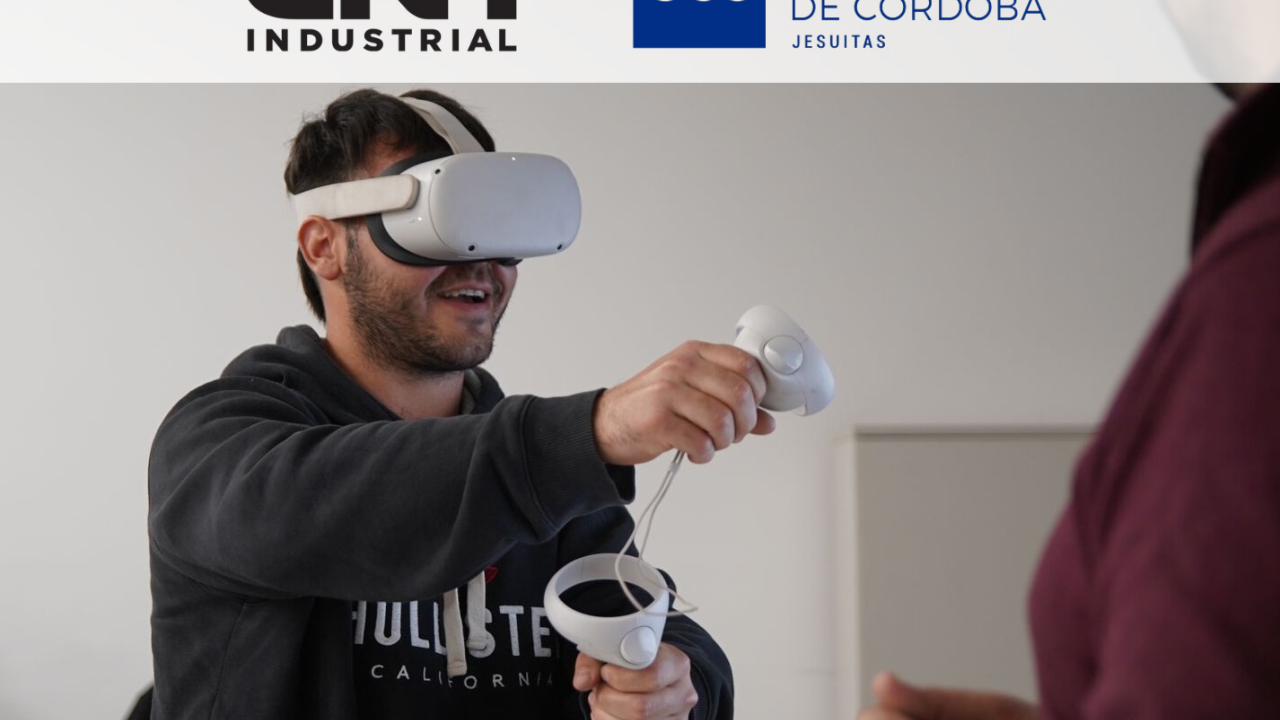 A person using a VR headset 