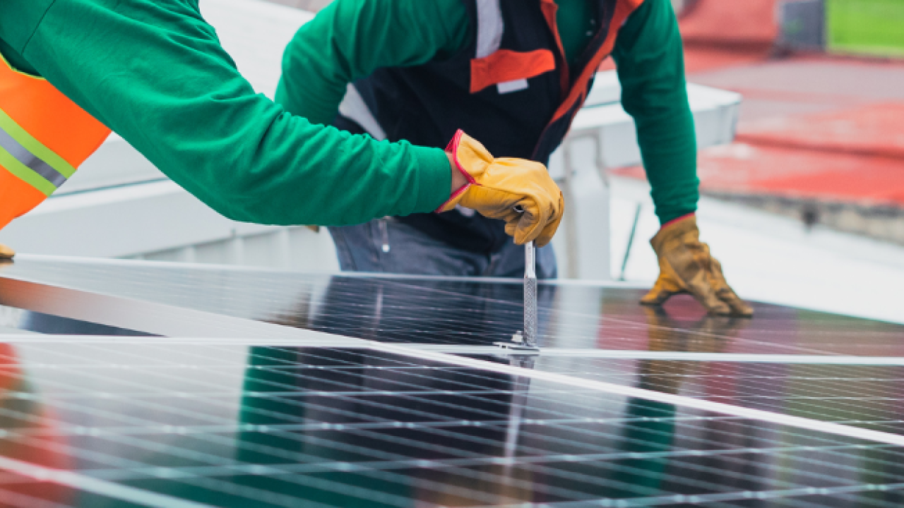 Solar panel installation