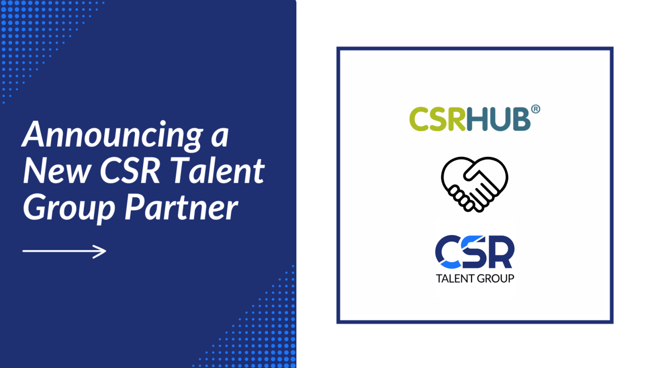 Branded partnership graphic from CSR Talent Group