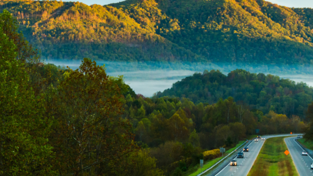 Highway through hills
