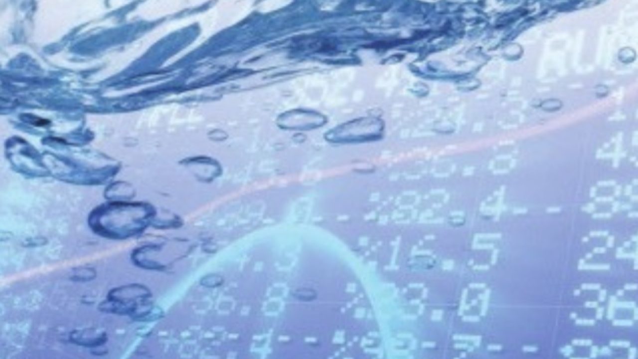 numbers superimposed on water