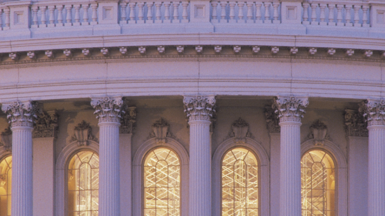Close up of the capital building