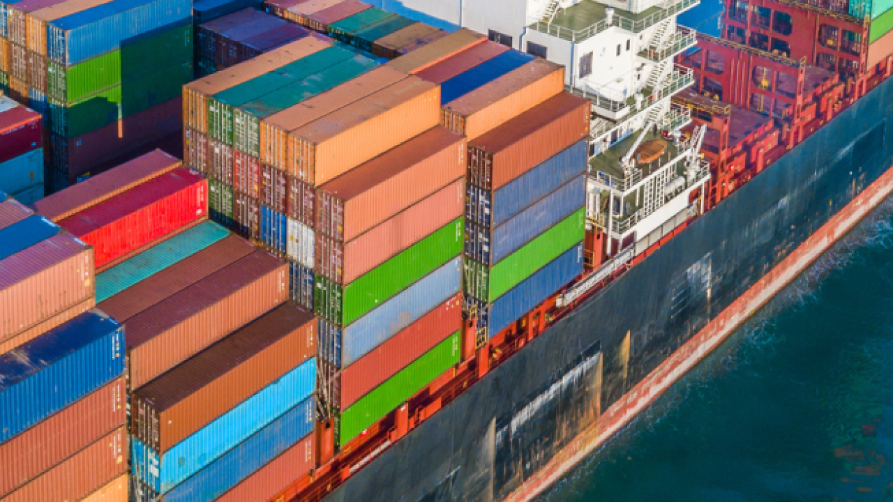 shipment boxes on boat