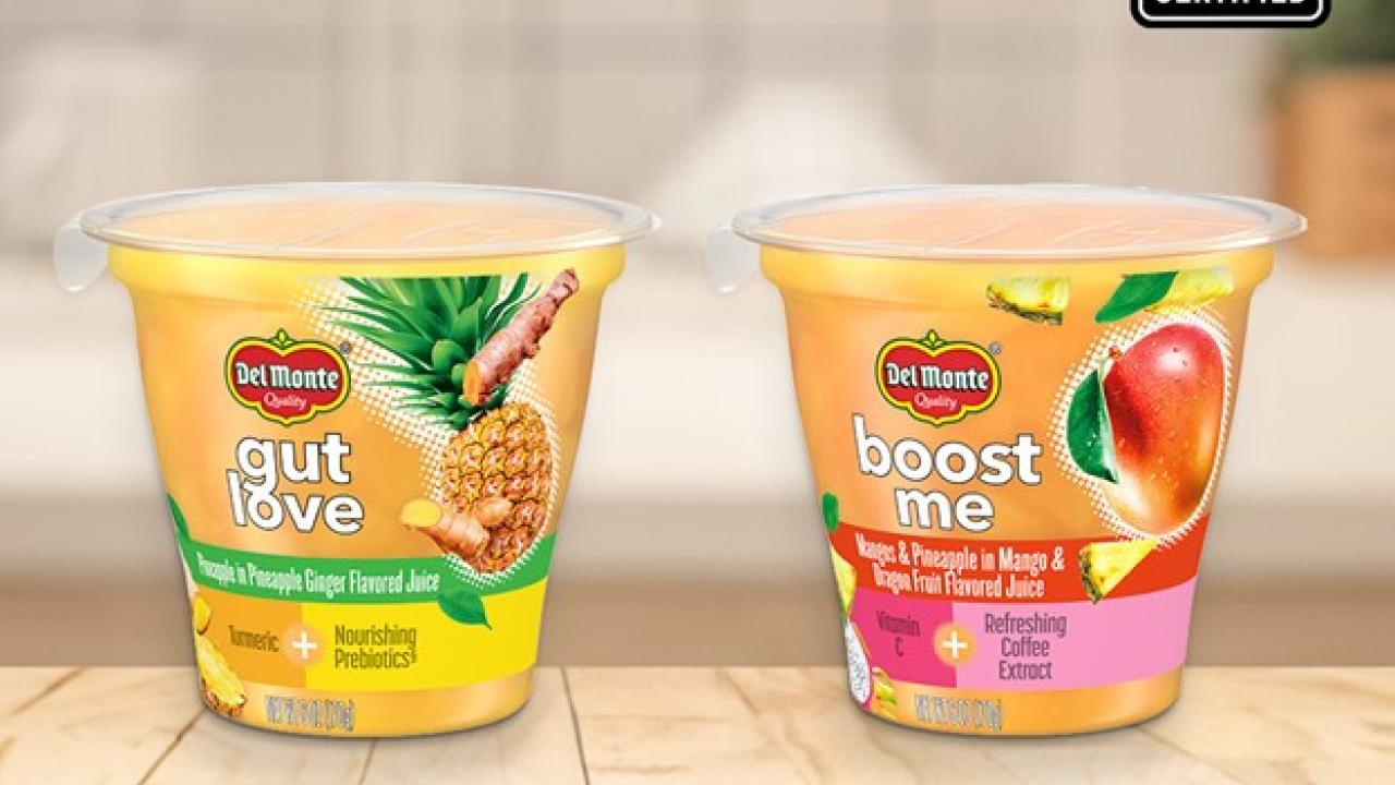 2 Del Monte Fruit cups