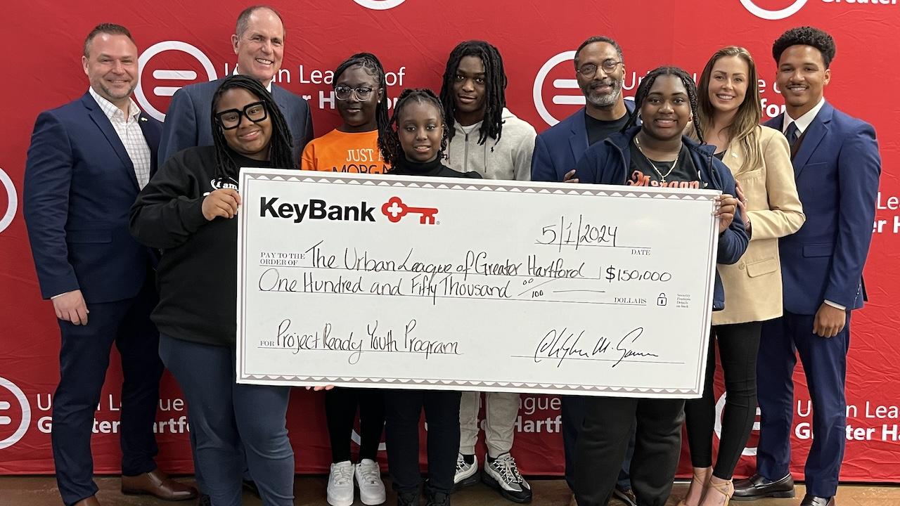 Check presentation with the Urban League of Greater Hartford and KeyBank.