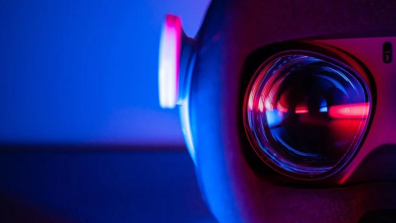 Close up of a VR headset