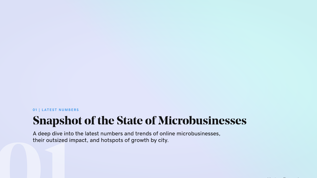 Snapshot of the State of Microbusinesses report cover.