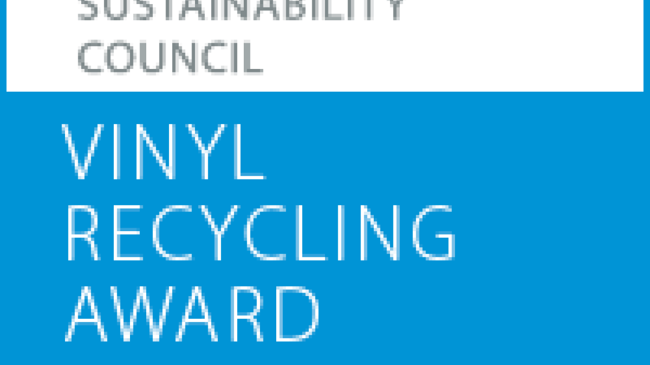 VINYL SUSTAINABILITY COUNCIL VINYL RECYCLING AWARD WINNER 2021