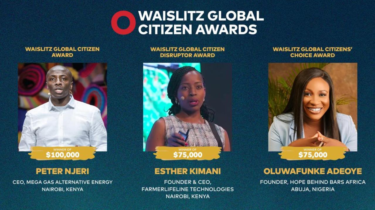 Headshots of the Waislitz Global Citizen award winners 
